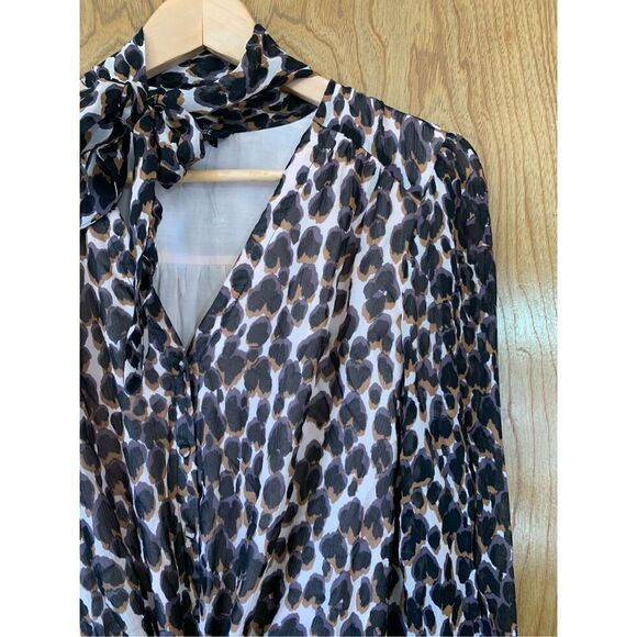 Paige Cleobelle Dress in Zephyr Shale Psych Leopard Size‎ S - Picture 10 of 12